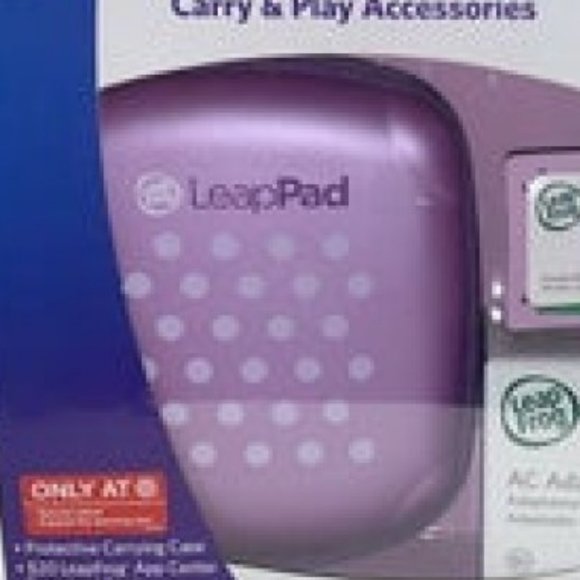 LEAPFROG LEAPPAD CARRY & PLAY ACCESSORIE SET CASE & PLUG~IN /APP CARD NEW - Picture 3 of 9